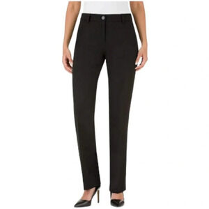 HILARY RADLEY Slim Straight Leg Stretch Dress Pants Charcoal Grey Neutral 12